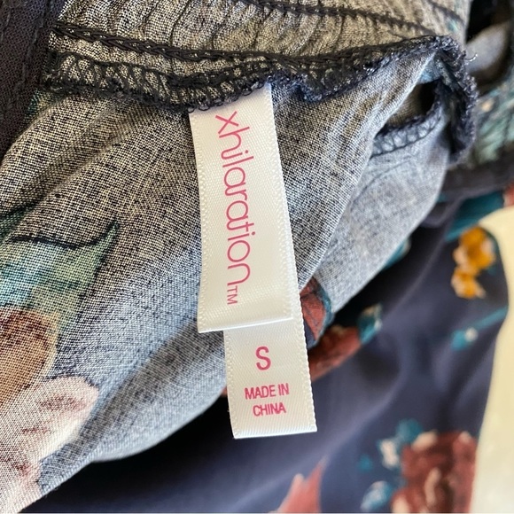 Xhilaration Purple Floral Women S Mock Neck Sleeveless Mini Shift Dress Bohemian - Picture 14 of 15